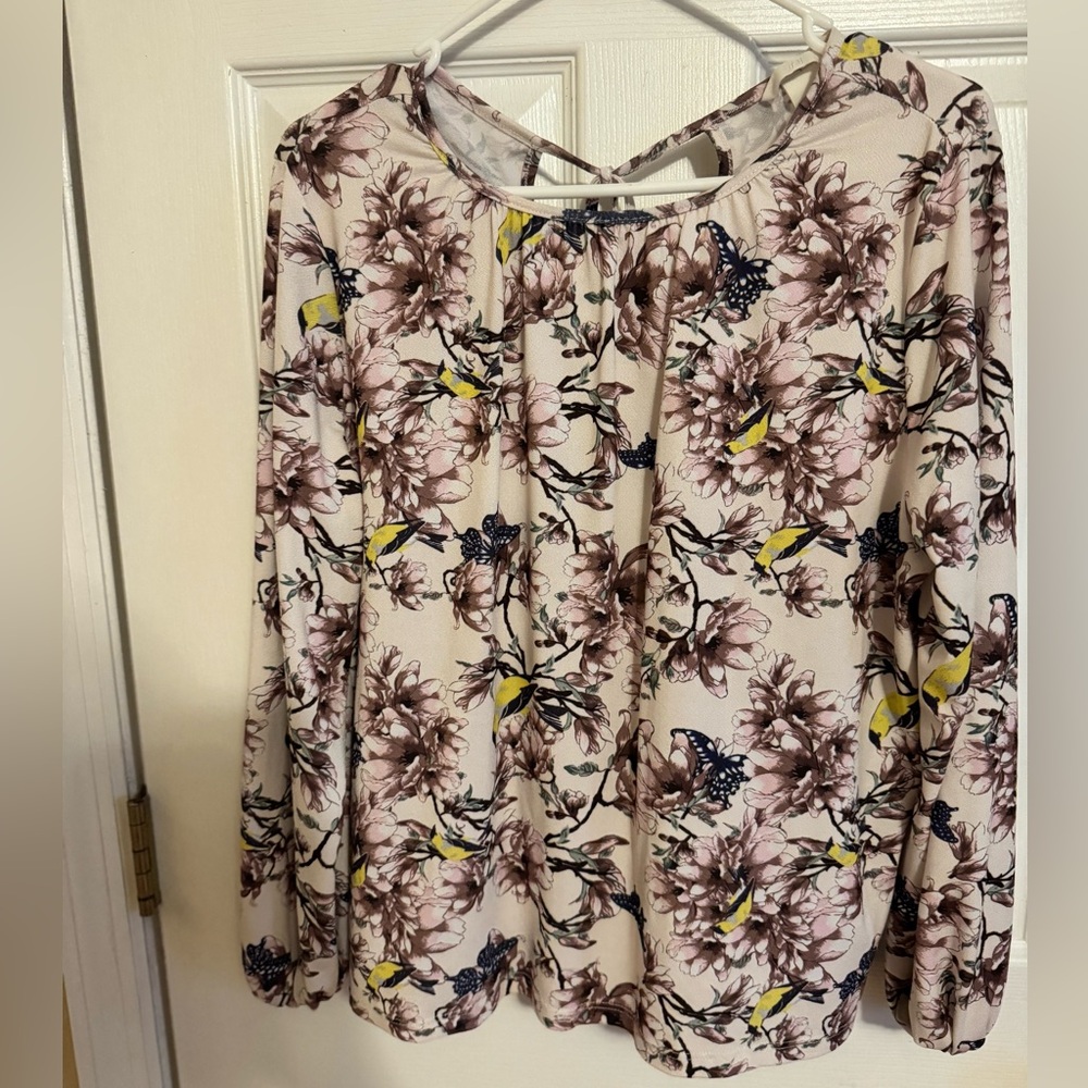 Small women floral print blouse